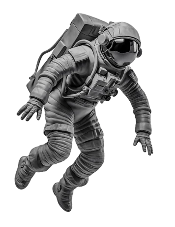 Imagem ilustrativa de um astronauta flutuando